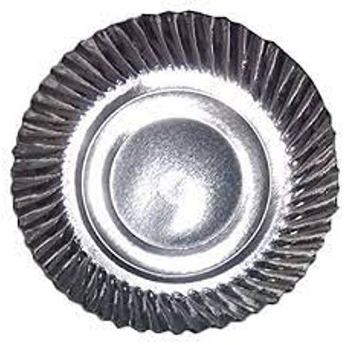 Round Shaped High Quality Easy To Use Bio-Degradable Shiny Silver Coated Disposable Plates