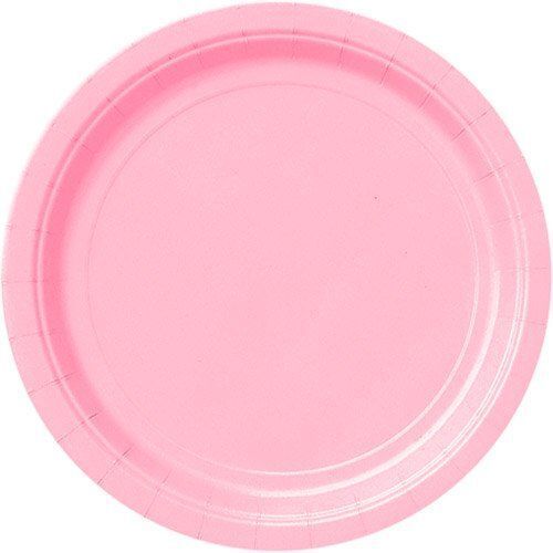 Pink Light Weight Round Shape Premium Paper Plate, 12 Inch