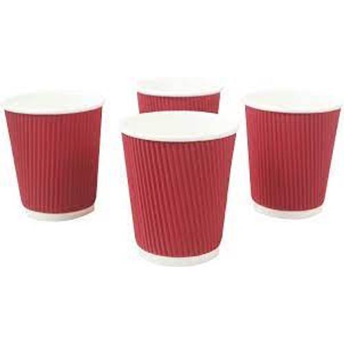 Disposable Lightweight Eco-Friendly Smooth Surface Travel And Party Use Paper Red Cup, 200Ml