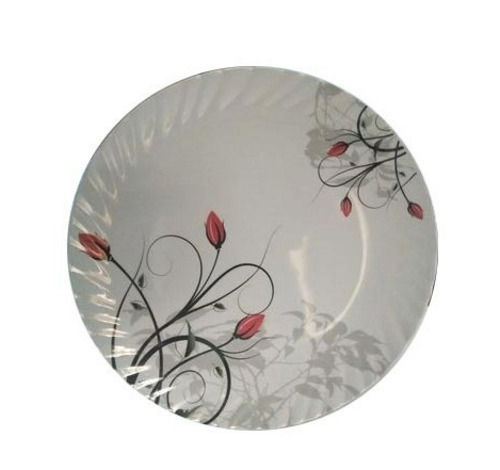 Crack Resistance And Floral Printed Round Ceramic Catering Plate Porcelain