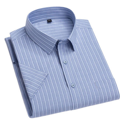 Spread Collar Regular Fit And Formal Wear Striped Cotton Shirt For Mens