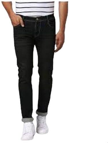 Stylish And Stretchable Fit Fashionable Denim Fabric Boys Black Jeans