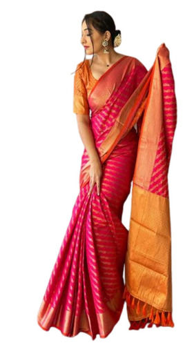 Multicolor Skin Friendly And Light Weight Traditional Wear Silk Banarasi Saree