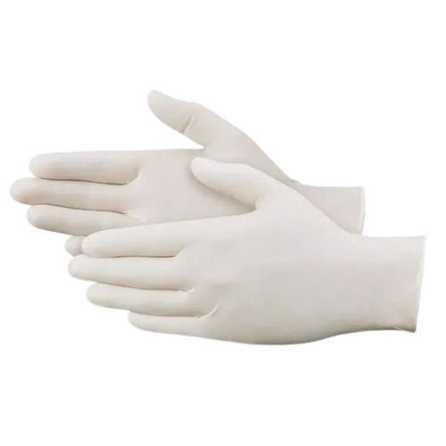 White Sterilized And Disposable Plain Latex Full Finger Surgical Hand Gloves