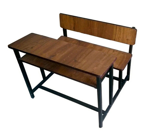 Solid Wooden School Furniture - Color: Brown