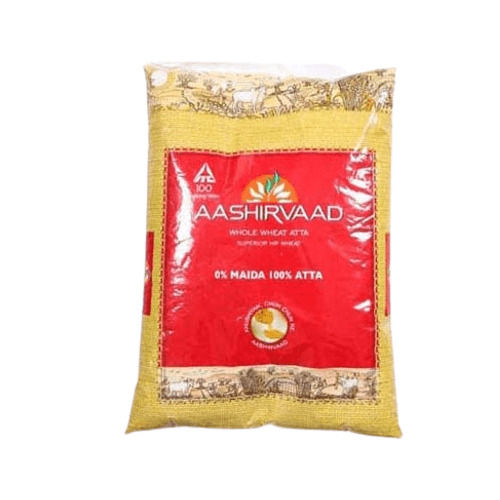 White Comlete Safety Healthy Protein-Rich Ashirwad Wheat Flour,Chakki Atta 1 Kg