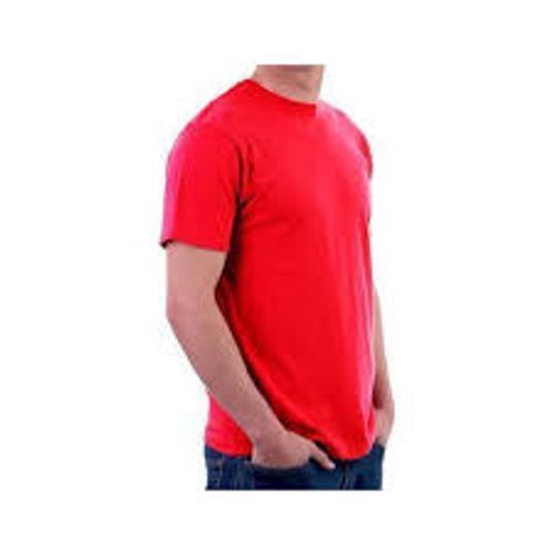 Comfortable Half Sleeve Round Neck Dark Red Mens T Shirt