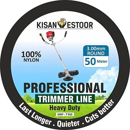 Kisan Vestoor Round Trimmer Line 3.00mm*50 Mtr For Brush Cutter Use For Petrol And Electric Brush Cutter / Lawn Mower Long Life