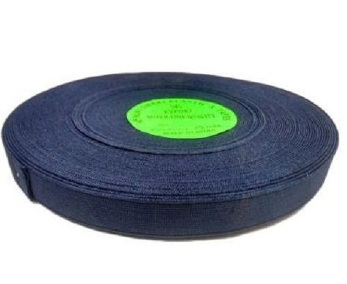 Navy Blue Plain Pattern Polyester Material Garment Elastic Tape