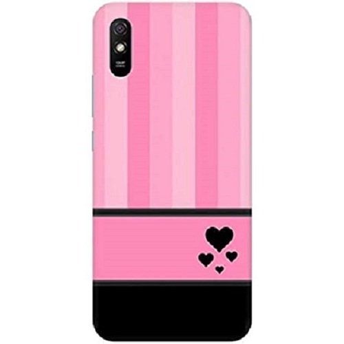Mobile Cover - Durable Rotatable Design Pink and Black Shiny Finish with Scratch Resistance
