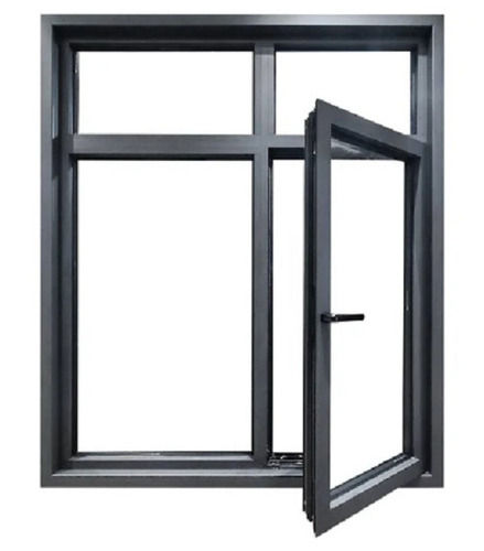 Black Rectangular Shape And Paint Coated Aluminum Casement Window