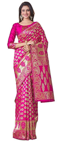 6.2 Meter Long Wedding Wear Printed Soft Silk Saree With Blouse