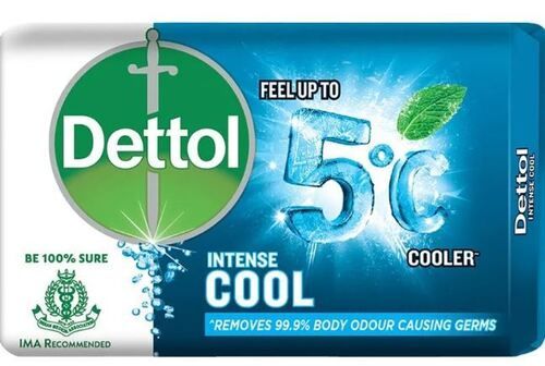Kills 99.9% Germs And Viruses Non Transparent Intense Cool Bath Soap, 125 Gram 