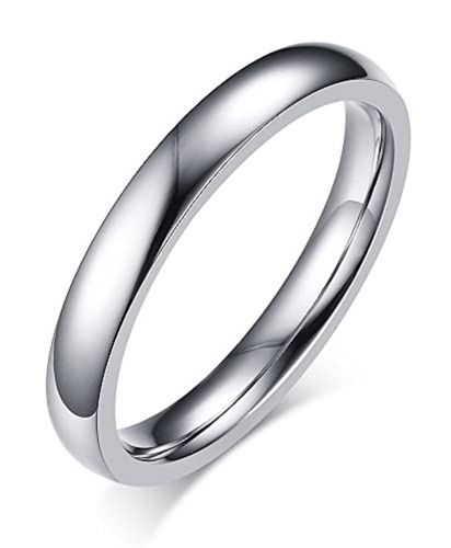Men Attractive And Elegant Look Sleek Design Simple Polished Stainless Steel Rings 