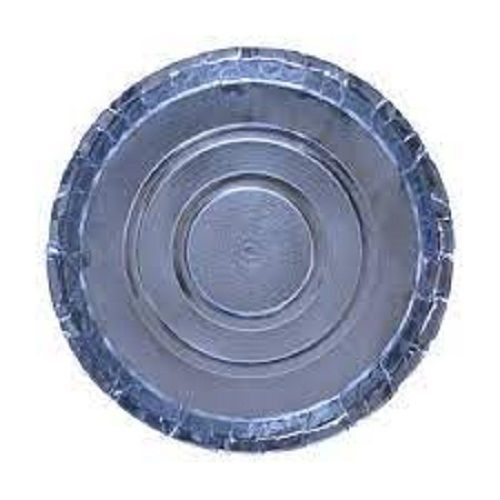6 Inch Silver Coated Round Disposable Plates For Snack Serving