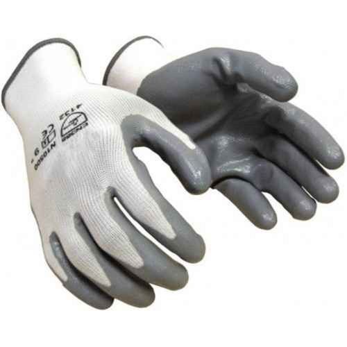 White And Grey Plain Recyclable Adjustable Vibration Absorption Biodegradable Full Finger Hand Safety Gloves