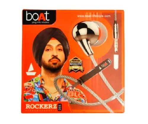 Chiffon Plastic And Rubber Body Portable 550 Stereo Type Boat Rockerz Wired Earphone