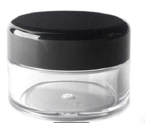 50 Ml Round Transparent Polyvinyl Chloride Plastic Empty Jar, Thickness 2 mm 