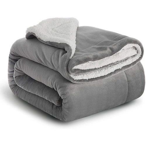 Trapping Radiant And Breathable Soft Grey Plain Woolen Chair Blanket Age Group: Children