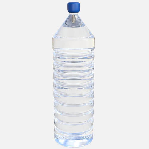 Bpa-Free Narrow Flip Top Lid Transparent Mineral Water Bottle, 1-Liter Capacity