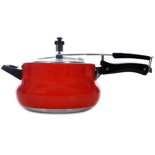 Cotton 3 Liter Aluminium Body Polished Pressure Cooker With Plastic Handle