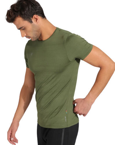 Mens Regular Fit Half Sleeves Round Neck Plain Stretchable Lycra T-Shirt Age Group: Adult