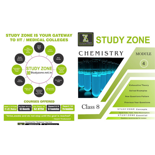 Portable And Light Weighted Study Zone 8th Class Chemistry Science Book - A4 Bright White Paper, Offset Printing , Comprehensive Study Material for IIT JEE, NEET, Olympiads, & More