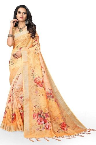 Woman Floral Printed Casual Wear Soft Georgette Sarees