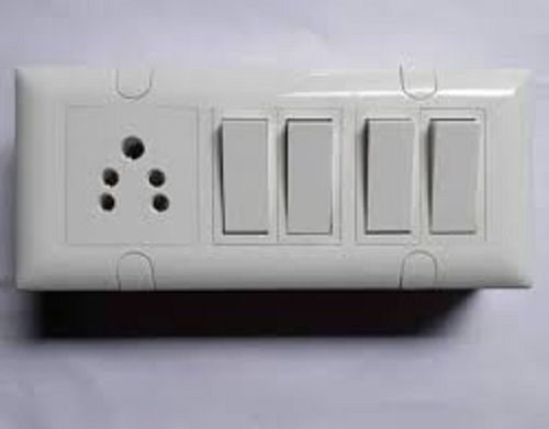 6 Modules Plain Glossy Finished Rectangular Electrical Switch Board Application: Domestic