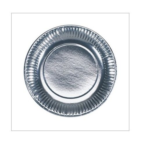 Biodegradable Strong And Durable Leak Proof Round Silver Foil Paper Plates