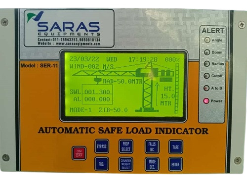 Automatic Safe Load Indicator with Graphical Display - Alphanumeric 16x2 Display 6 Analog & Digital Inputs 2 Relays IP65 | Load Monitoring Data Logger 100000 Lifts Angle 0-5V Output Operating Temp 0-60Â°C