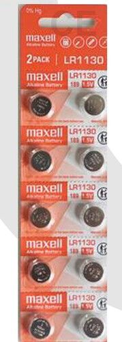 Maxell LR1130 1.5V Micro Alkaline Button Coin Cell (10 Pieces)