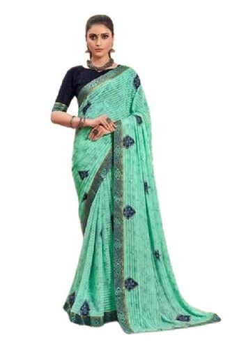 Multi Prayagraj Shadow Full Print Saree