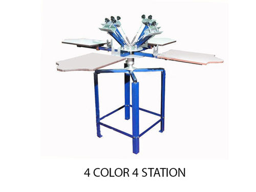 Manual 4 Color 4 Station Screen Printing Machine With 2 Years Of Warranty