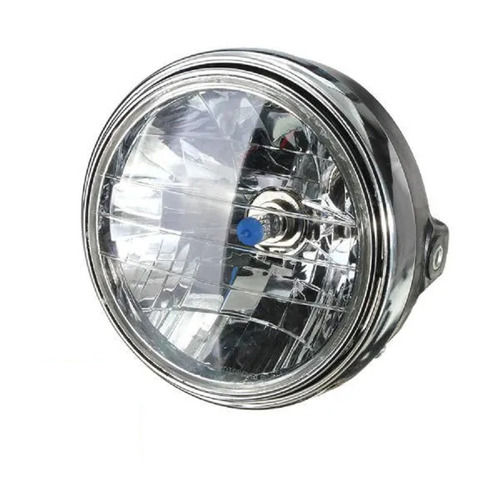 Yellow 12V Reliable Waterproof Abs Plastic Plain Oval Headlight For Motorcycle