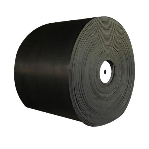 Black 200 Meter 6 Mm Thick Heat Resistant Industrial Grade Rubber Conveyor Belt