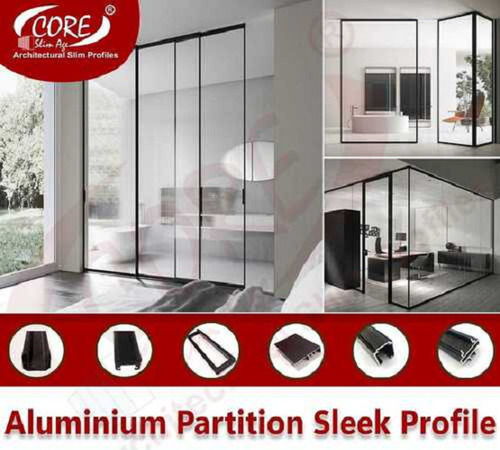 Core Architectural Aluminium Partition Slim Profiles For Home And Offices Application: Screen