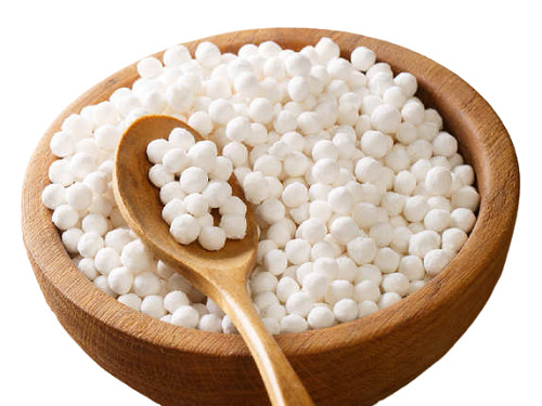 खाना पकाने के लिए असली शुद्ध और सूखा गोल ठोस रूप साबूदाना