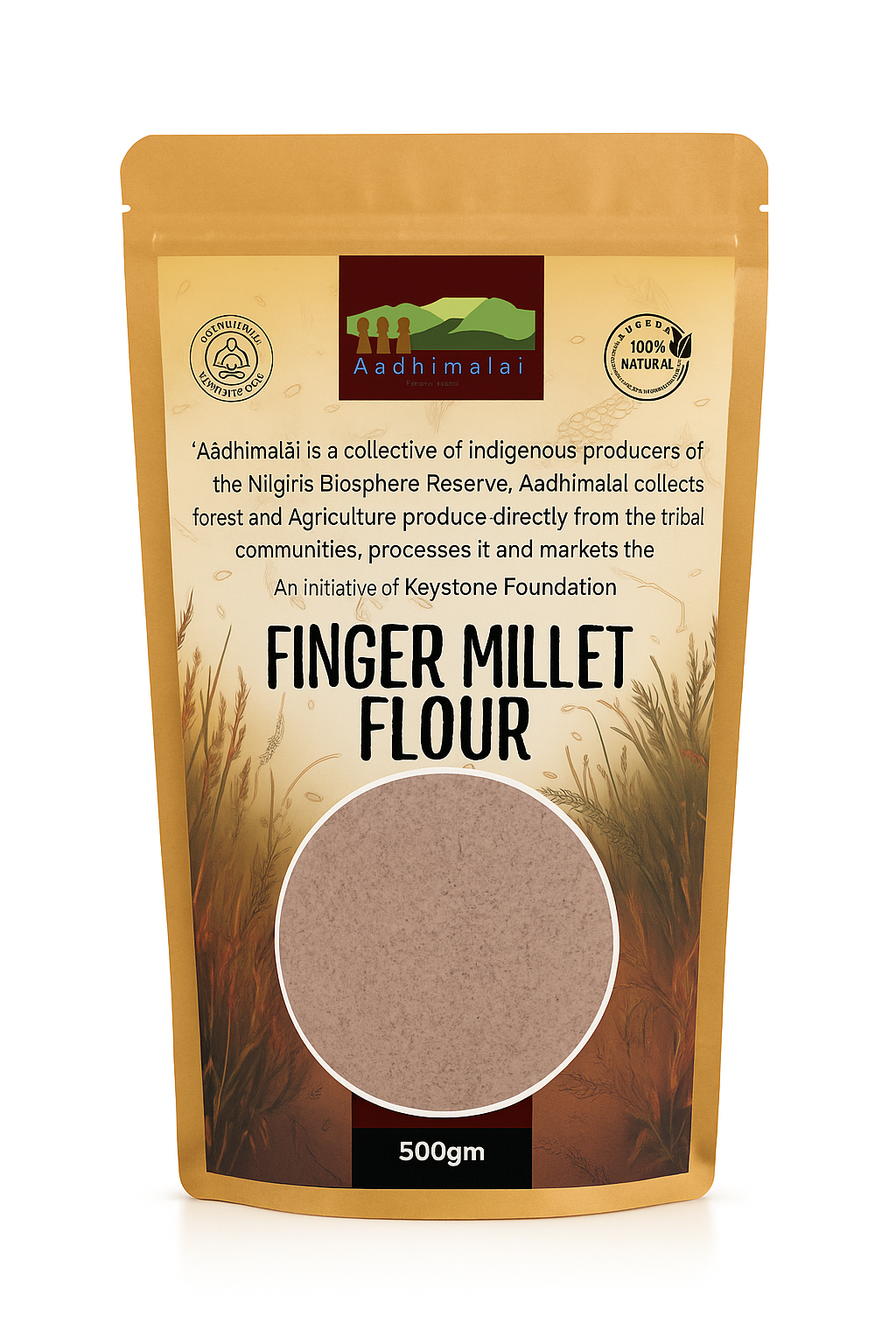 100% Pure And Organic Ragi (Finger Millet) Flour Powder For Cooking - Pack Type: Packet