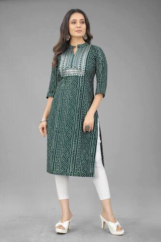 Silver Women Designer Cotton Kurtis