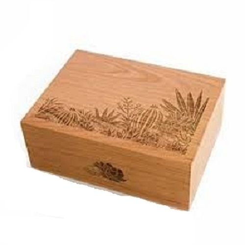 Traditional Eco Friendly Velvet Engraved Wooden Jewelry Box
