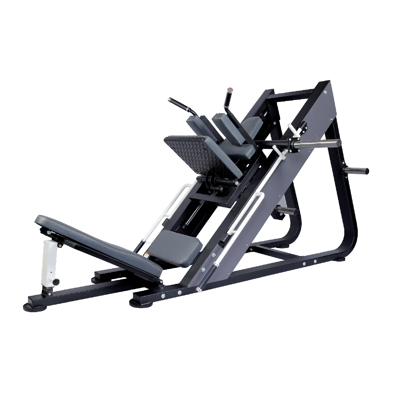 Hack Squat Leg Press Machine - Commercial Grade Steel, 100 kg Weight Stick, Black Leather Seat | Adjustable, Manual Operation, Safe and Comfortable Workouts