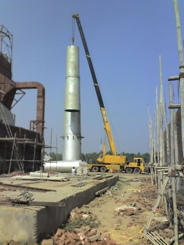 Silver 500Mm To 4000Mm Mild And Stainless Steel Boiler Chimney