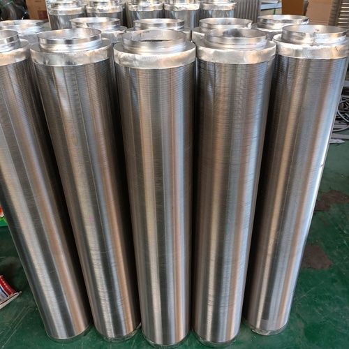 Stainless Steel Wedge Wire Self-Cleaning Slotted Cylinders Filter Element Diameter: 0.075 Millimeter (Mm)