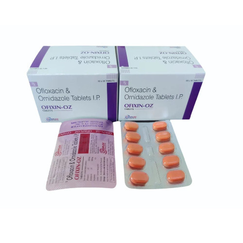 Ofloxacin Ornidazole Tablets (Pack Size 10x10 Tablets)