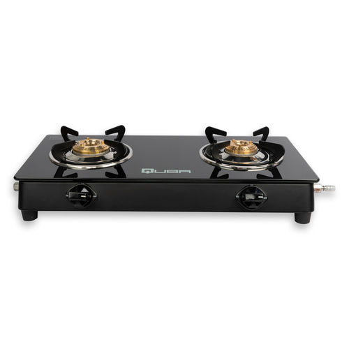 Quba B2 Mini 2 Burners Black Body Compact Glass Top Gas Stove Dimension(L*W*H): 575*275*8 Millimeter (Mm)