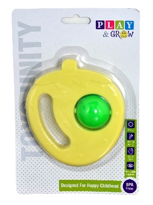 इंडोर रेड बेस बेबी प्लास्टिक ग्रीन रैटल टॉय