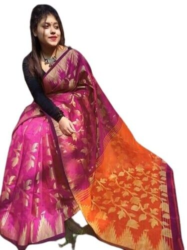 Handloom Jamdani Saree For Party Wear