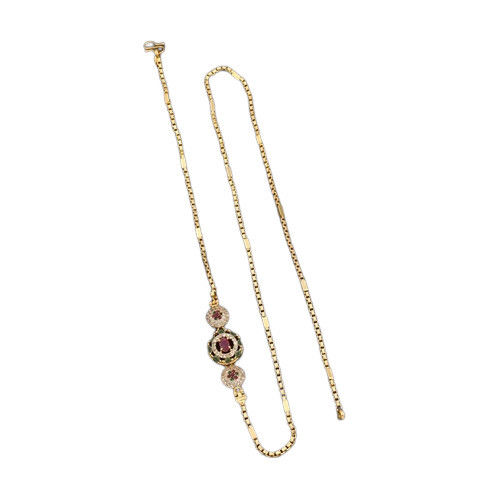 Gift Round Three Piece Gold Plated Mop Chain