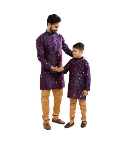 Silk Jequard Butti Kurta for Adult and Kids